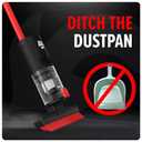 Dirt Devil Broom Vac Cordless Hard Floor Cleaner, Lightweight, Bagless, Rechargeable, Clean Every Corner, Nook, Cranny and Edge, Cordless Vacuum Cleaners for Home Use