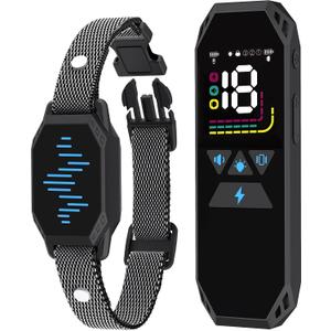 Dog Training Collar with Remote Control, 2500FT Coverage Range and 4 Training Modes, IP67 Waterproof Rechargeable E Collar for Dogs Training for All Breed (1 Pack)