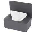 NOVWANG Wipes Dispenser, Baby Wipe Holder, Keeps Wipes Fresh, Refillable Wipe Container Baby Wipes Case for Bathroom Wipes Pouch Case (Deep Grey) (7.6x5.2x2.7in)