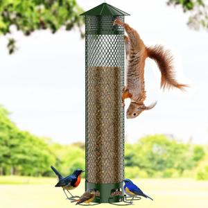 Metal Squirrel Proof Bird Feeders for Outdoors Hanging 5.5LB Lager Capacity