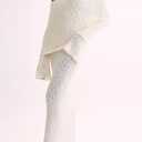 Women Sexy Off Shoulder Maxi Dress Long Sleeve Knit Crochet Bodycon Ruched Mesh Beach Vacation Party Sweater Dresses (Medium, White)