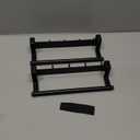 KES Over The Cabinet Door Towel Bar with Hooks, Kitchen Towel Holder with Hooks for Hanging Utensils, Over The Cabinet Door Organizer with Hook 2 Pack, Matte Black, Metal, KUR527-BK-P2