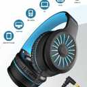ELECDER i45 Headphones Wired, On-Ear Kids Headphones with 1.5M No-Tangle Cord, Foldable Portable Stereo 3.5mm Headset for School Kids Teens, Smartphones Tablet Computer Laptop, Airplane Travel, Black