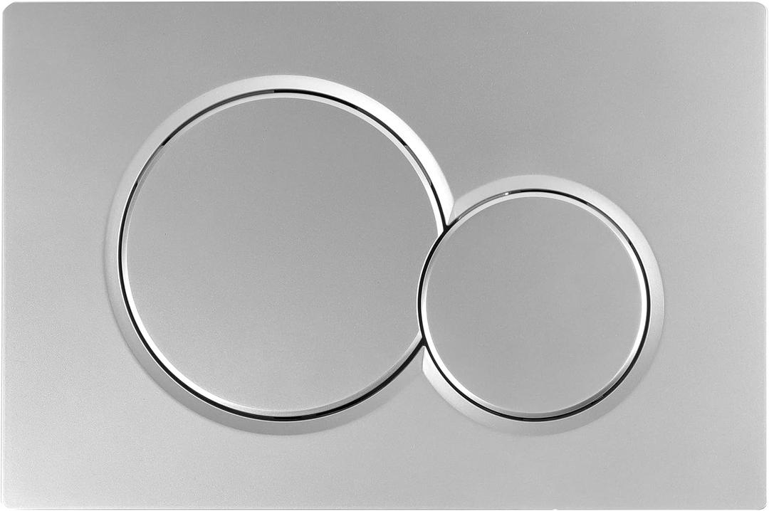 Dual-Flush Actuator Plate for Concealed Cisterns Matte Chrome Compatible With 115.770.JQ.5 Sigma01 Wall Mount Toilets Series