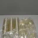 MATANA 50 Gold Glitter Plastic Wine Glasses for Weddings, Birthdays, Bridal Shower & Parties, 6oz - Sturdy & Reusable