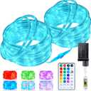 Minetom Color Changing Rope Lights Outdoor - Connectable 66ft 200 LED Outdoor String Lights with Remote, 18 Colors, Christmas Light for Bedroom Outside Patio Holiday Decoration