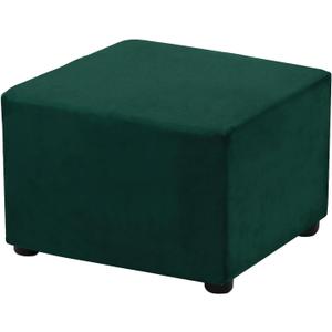 uxcell Stretch Foot Stool Cover Square Footrest Slipcover with Elastic Footstool Protector for Living Room Bedroom Fit Length 88.9-111.8cm/35-44inch, Dark Green