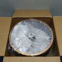 Bargeni Semi Flush Mount Ceiling Light,12.5 inch Ceiling Light Fixture,Gold Flush Mount Light Fixture with Black Fabric Drum Shade,Light Fixtures Ceiling Mount for Bedroom,Living Room,Hallway