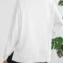 DittyandVibe Women's Long Oversized Sweatshirts Mock Neck Pullover Long Sleeve Side Split Tops with Pocket (White, XL)