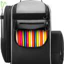 Himal Outdoors Disc Golf Backpack Holds 30+ Discs Large Capacity, Durable Disc Golf Bag with Insulated Cooler Side Pocket and Waterproof Bottom (Dark Grey)