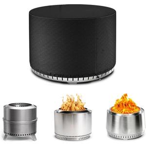 Fire Pit Cover Round for Solo Stove Yukon 27 inch-30 inch, Waterproof Smokeless Fire Pit Cover, Fits for Gas/Table/Bowl Fire Pits - 30 inch D X 18 inch H