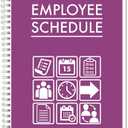 BookFactory Employee Work Schedule Planner/Business Employee Schedule Tracking Notebook/Journal/Log Book - 120 Pages, 6'' x 9'' (BX) (Made in USA)