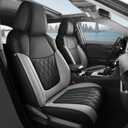 FREESOO Custom Leather Seat Covers for Toyota RAV4 2019-2025 Hybrid | XLE/LE/Limited/XLE/Premium, Full coverage, Airbag compatible, Pet-friendly, Scratch-resistant, Easy-to-clean, Full set