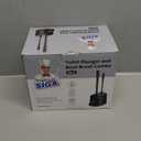 MR.SIGA Toilet Plunger and Bowl Brush with Holder, Heavy Duty Toilet Brush and Plunger Set for Bathroom Cleaning, Black, 1 Set, Black
