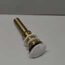 KAIYING Pop Up Drain, Bathroom Sink Drain Stopper, Vessel Sink Drain Assembly with Detachable Basket Stopper, Anti-Explosion and Anti-Clogging Drain Strainer (NO Overflow, Brushed Brass)