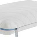 Sealy Dreamlife Queen Size Memory Foam Cooling Pillow with Surface Guard Technology, Removable Machine-Washable Cover, White, Standard