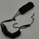 Coiled SUP Leash 10' Surfboard Leash Sup Leg Rope Strap Stand Up Paddleboard Leash (5mm Black)