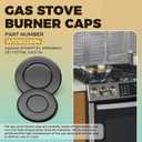Gas Stove Burner Caps W10832694 for Whirlpool Stove, Cooktop Surface Burner Cap Set of 5, Replacement W10597133 AP5988633 PS11727796 4363154