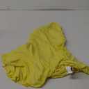 WDIRARA Women's Strapless Tube Romper Ruched Ruffle Unitard Shorts Jumpsuit (Large, Yellow)
