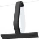 dancemoon JustHang Shower Squeegee for Glass Doors, All-One-Piece Silicone with Built-in Hook Design for Easy Hanging and Cleaning, 10 Inch Black