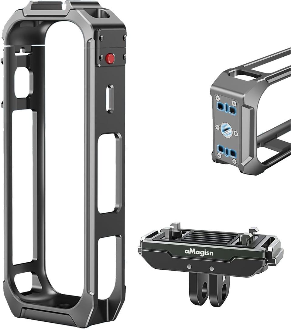 Insta 360 X5 Metal Frame Cage Quick Release Mount for Insta360 X5 X 5 Aluminum Case Bag Housing Shell