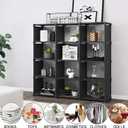 12 Cube Storage Organizer Book Shelves, DIY Open Stackable Bookshelf, Extra Large Plastic Bookcase Rack for Bedroom, Living Room, Home Office