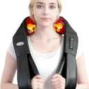 cotsoco Neck Massager, Shiatsu Shoulder Massager with Heat, Portable 3D Ergonomic Deep Tissue Shoulder and Back Massager for Pain Relief, Birthday and Christmas Gifts for Mom and Dad, Men and Women (Black)