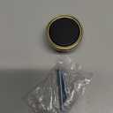Amerock BP36857FBBBZ | Mergence 1-3/8 inch (35mm) Diameter Matte Black/Golden Champagne Cabinet Knob | Kitchen Cabinet Hardware | Furniture Hardware | Drawer Handle