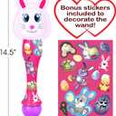 ArtCreativity Easter Bunny Bubble Wand (2 Pack), Easter Basket Stuffers for Toddler, 14" Light Up Automatic Bubble Maker with LED & Music, Bubbles for Kids, Toys for Toddlers 1-3