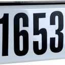 Designers Fountain Lighted House Number Sign, 2-Light Outdoor Home Address Plaque, 10 Inch, Black, 31310-BK