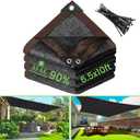 Riare 90% Black Shade Cloth- 6.5 x 10 FT Sunblock Garden Shade Cloth, Sun Shade Mesh Tarp with Reinforced Grommets for Greenhouse, Garden, Patio, Backyard, Plants, Pergola, Chicken Coop