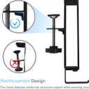 IFCASE Adjustable Desk Side Laptop Mount Holder with Headphone Hook, No Drill Desk Storage Organizer (Black)