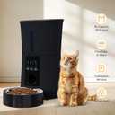 NEWBULIG Automatic Cat Feeder, 4L Timed Pet Feeders with 10s Voice Recorder, Dog Food Dispenser with APP Control, Dry Food, 10 Meals, Programmable 50 Portions, Dual Power Supply, Desiccant Bag