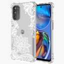 Ueokeird Phone Case for Moto E32 Case, Motorola E32S XT2227-2 Case Girls Women, Slim Shockproof Clear Floral Pattern Flexible TPU Protective Cover for Motorola Moto E32 4G Mandala