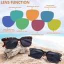 COJWIS 3-Pack Progressive Multifocus Reading Sunglasses for Women Men UV Protection Trifocal Sun Readers with Spring Hinge (3 MIX, 2.75, multiplier_x)