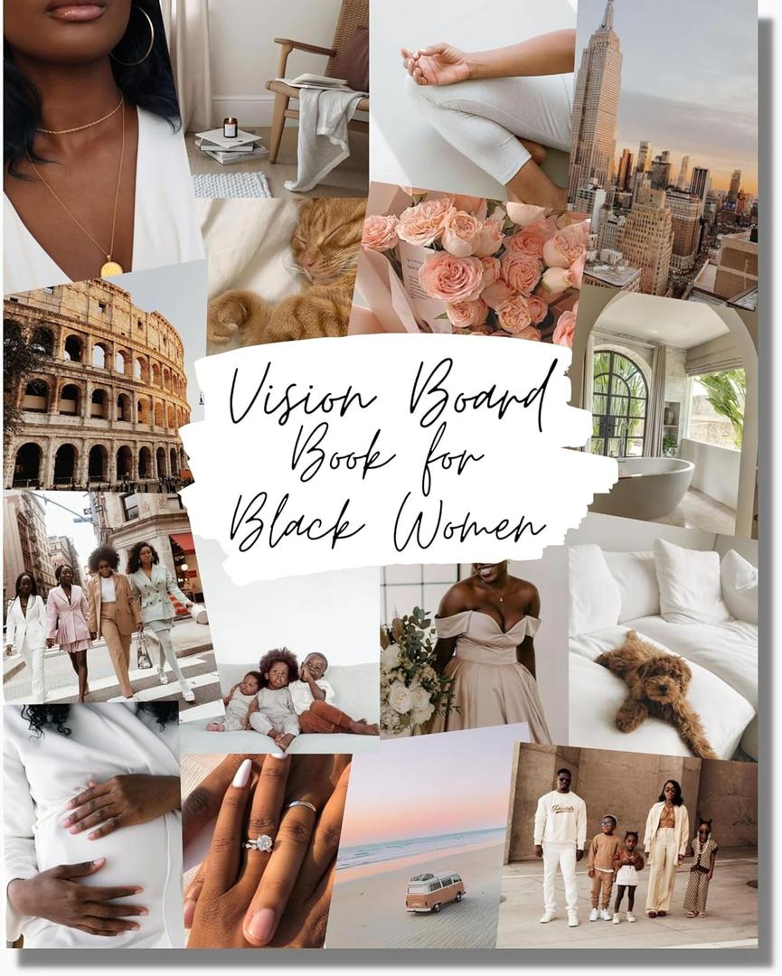 Lamare Vision Board Book for Black Women – 1000+ Vision Board Supplies & Pictures | Vision Board Kit, Magazines for Vision Board & Collage Book - Visualize & Manifest Life Goals