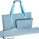 Jongyance Empty Mahjong Bag(Blue) with A Mahjong Tile Bag And A Rack Bag, Mah-jongg Carrying Bag, Mahjong Accessory, 20.5 x 3.1 x 10 inches
