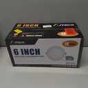 Amico 12 Pack 6 Inch 5CCT Ultra-Thin LED Recessed Ceiling Light with Junction Box, 1050LM Brightness, Dimmable Canless Wafer Downlight, 12W, ETL&FCC (White)