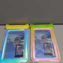 [Up to 8.5"] Waterproof Phone Pouch Floating - 2 Pack Waterproof Phone Case for Beach Vacation Essentials, IPX8 Underwater Cellphone Holder with Lanyard for iPhone 16 15 Pro Max, Galaxy S24 23 Ultra ([Holographic Color] 2Pack)