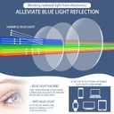 Progressive Multifocal Anti Blue Light Reading Glasses for Women and Men Fashion Eyeglasses Frame