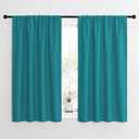 NICETOWN Peacock Blue Blackout Curtains Panels for Window, Thermal Insulated Rod Pocket Blackout Drapes/Draperies for Living Room (2 Panels, W42 x L54 inches)