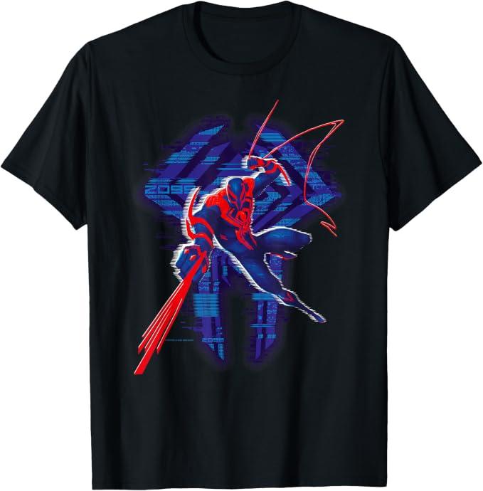 Marvel Spider-Man: Across the Spider-Verse 2099 Glitch T-Shirt
, M