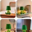 Modern Table Lamp for Youth: Rechargeable Cute Light for Kids Child Teen - Gift for Birthday Christmas Halloween Easter (Green)