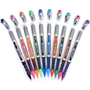 Uni-Ball EYE UB-157 Rollerball Pen 0.7mm Ball [Pack of 10] One of each Colour