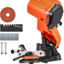 VEVOR Electric Chainsaw Sharpener, 85W Bench Saw Chain Sharpener 5000RPM, Professional Chainsaw Sharpening Tool with 2 Grinding Wheels for Woodworking, Logging, Gardening
