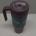 REDUCE Chiller Vacuum Insulated 40 oz Tumbler with Spill-Proof Silicone Straw - Sustainable Tritan Lid with Water Intake Markers - Soft Sit Base Travel Mug - Dishwasher Safe - Midnight Plum