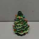 Joiedomi 7" Ceramic Christmas Tree with Gift Box, Mini Prelit Tabletop Christmas Tree with Multicolored Bulbs for Best Desk Decoration (Green)