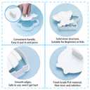 2 x Mostop 3D Cookie Cutter with Baby Letter Stampers Baby Shower Cake Mold Fondant Decorating Tools DIY Mold for Sugar Craft Baking Mould Kids' Birthday Party Kitchen Tools
