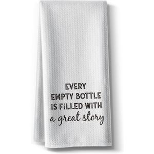 2 x Dish Towels with Funny Sayings,Multi Use Kitchen Towel,16x24 Inch,Dishcloth for Barroom DCor,Hilarious Absorbent Microfiber Hand Rags,Gifts for Hostess Mom New Home Women Housewarming