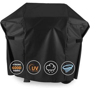 Grisun 7138 Premium Grill Cover for Weber Spirit 200 Series, Spirit E210, S210, E210, 215 Grills, Anti-Fade Waterproof UV-Resistant Gas Grill Cover, Heavy Duty BBQ Cover, 48 inches, Black